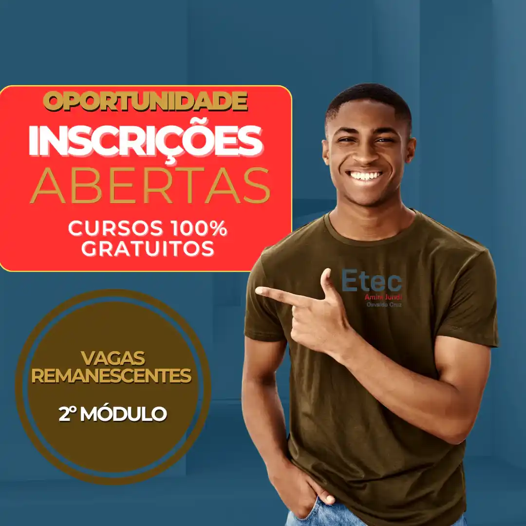 Capa da notícia Vagas remanescentes - 2º módulo - Cursos Técnicos