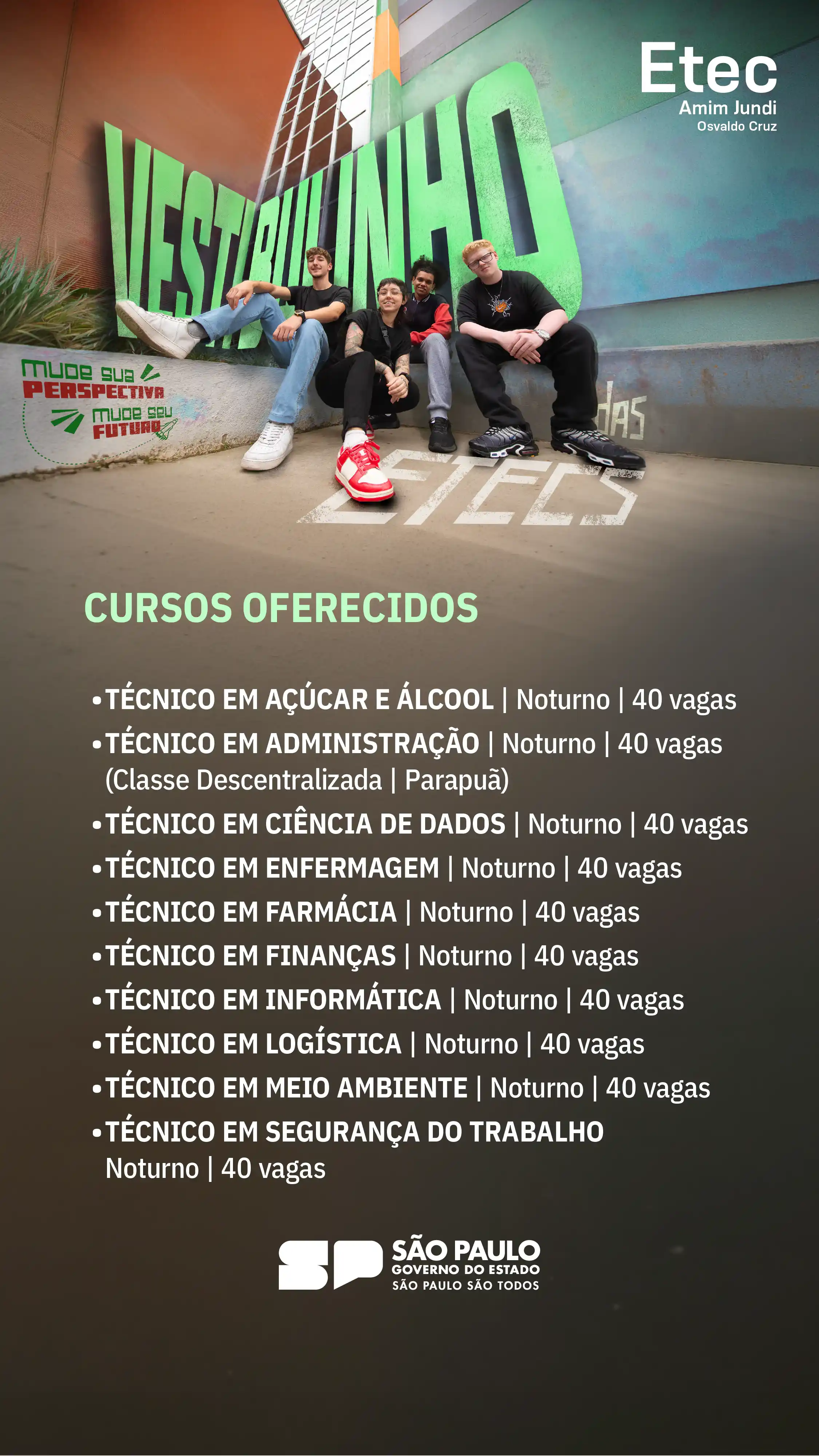 Capa da notícia Inscrições Abertas - Vestibulinho 2º semestre 2026 da Etec Amim Jundi