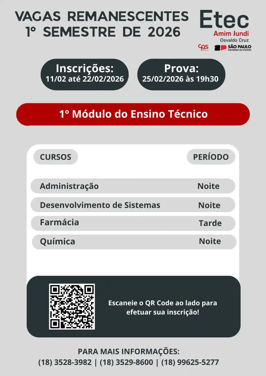 Imagem do popup - Vagas remanescentes